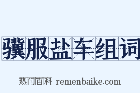 骥服盐车组词是什么意思的图片